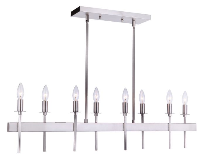 Larrson 8 Light Island in Brushed Polished Nickel Linear Craftmade