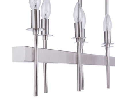 Larrson 8 Light Island in Brushed Polished Nickel Linear Craftmade