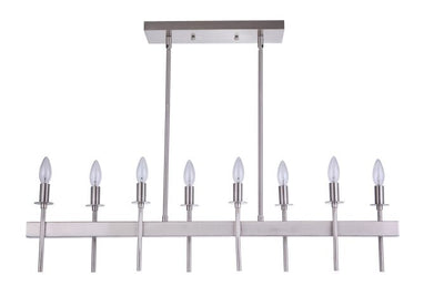 Larrson 8 Light Island in Brushed Polished Nickel Linear Craftmade