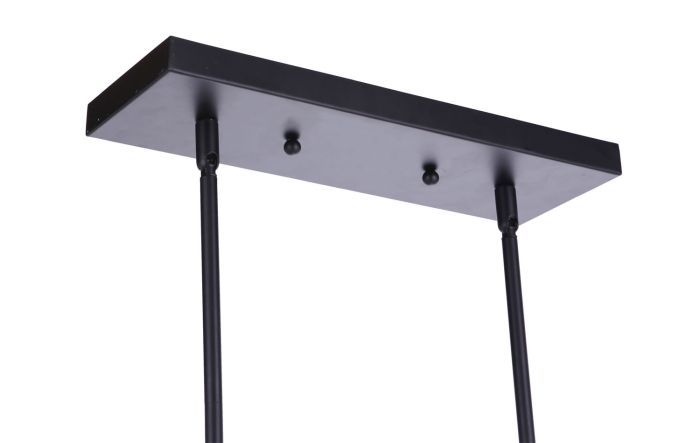 Larrson 8 Light Island in Flat Black Linear Craftmade