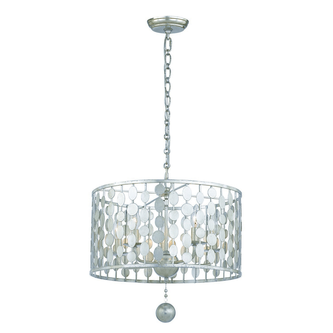 Layla 5 Light Antique Silver Chandelier Chandelier Crystorama