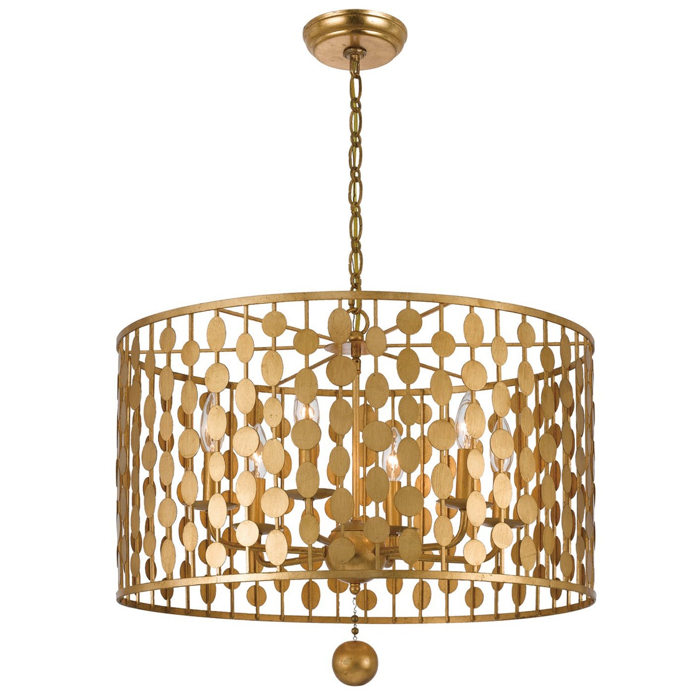 Layla 6 Light Antique Gold Chandelier Chandelier Crystorama