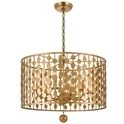 Layla 6 Light Antique Gold Chandelier Chandelier Crystorama