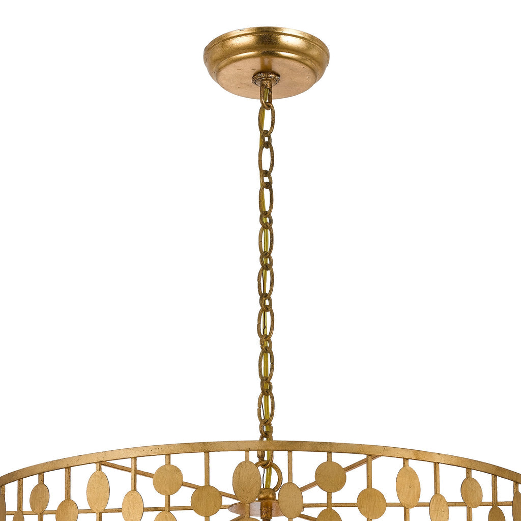 Layla 6 Light Antique Gold Chandelier Chandelier Crystorama