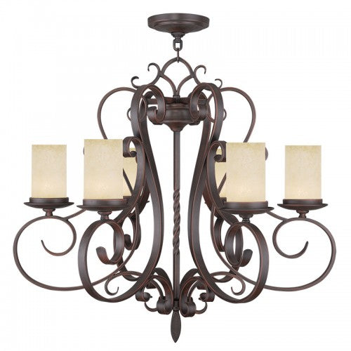 6 Light Imperial Bronze Chandelier Chandelier Livex