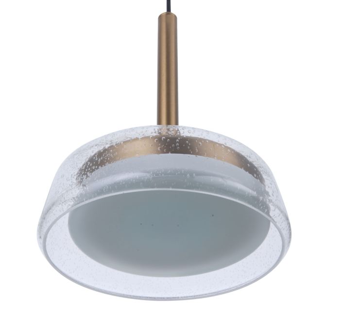 Centric 10" LED Pendant in Satin Brass Pendant Craftmade