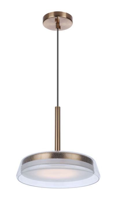 Centric 14" LED Pendant in Satin Brass Pendant Craftmade