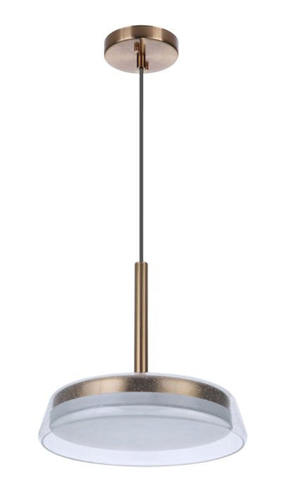 Centric 14" LED Pendant in Satin Brass Pendant Craftmade