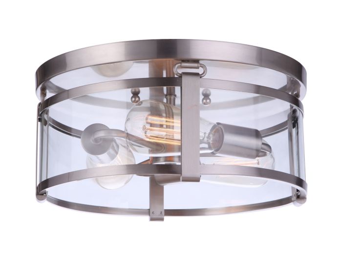 Elliot 3 Light Flushmount in Brushed Polished Nickel Flush Mount Craftmade