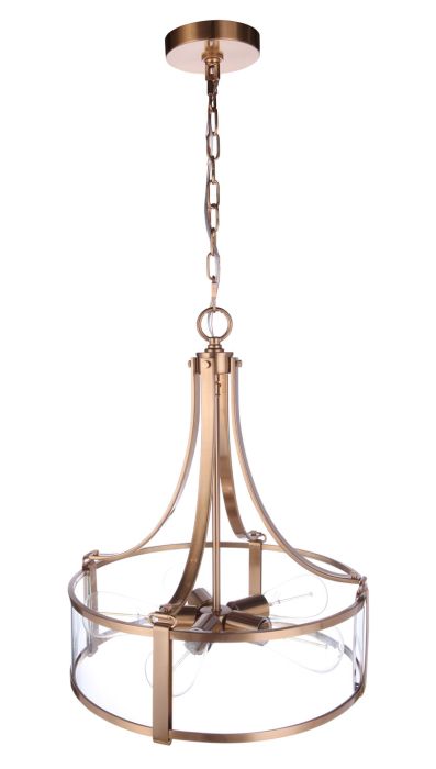 Elliot 5 Light Pendant in Satin Brass Pendant Craftmade