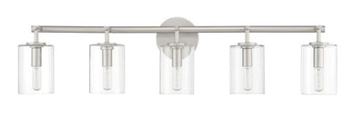 Hailie 5 Light Vanity in Satin Nickel Bath and Vanity Craftmade