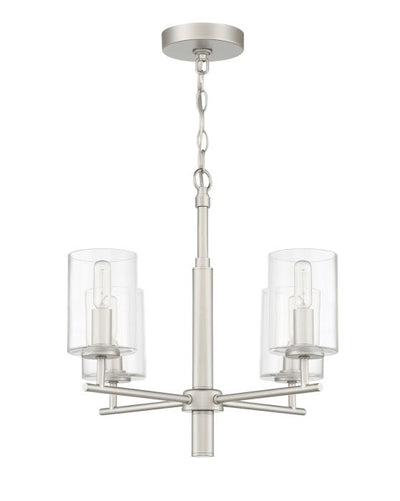 Hailie 4 Light Chandelier in Satin Nickel Chandelier Craftmade