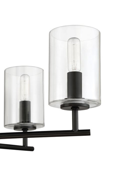 Hailie 6 Light Chandelier in Flat Black Chandelier Craftmade