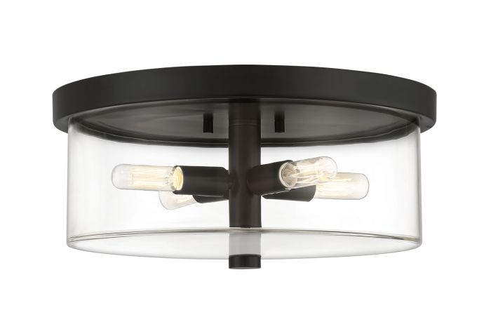 Hailie 4 Light Flushmount in Flat Black Flush Mount Craftmade