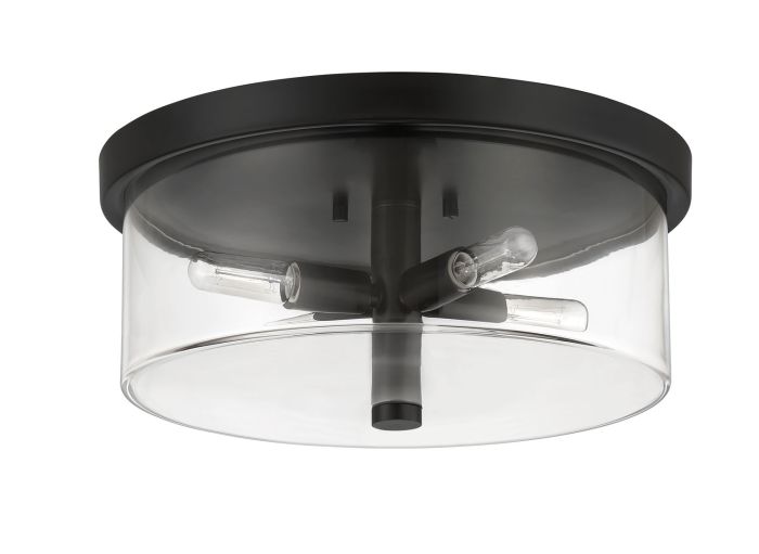 Hailie 4 Light Flushmount in Flat Black Flush Mount Craftmade