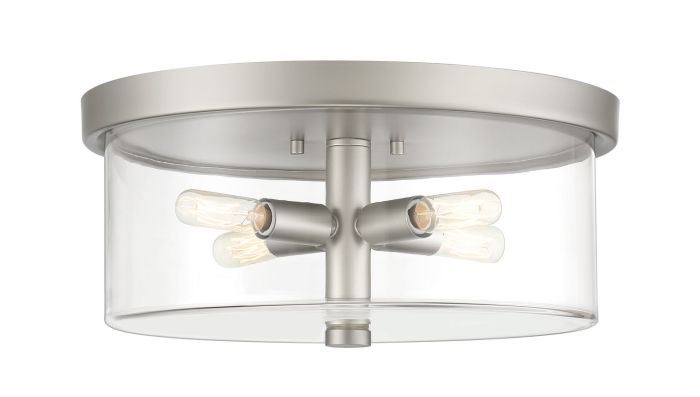 Hailie 4 Light Flushmount in Satin Nickel Flush Mount Craftmade