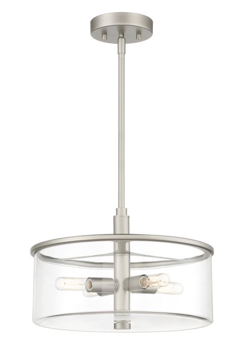 Hailie 4 Light Pendant in Satin Nickel Pendant Craftmade