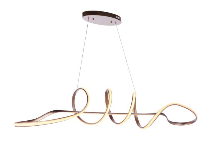 Pulse Dimmable LED Chandelier in Champagne Brass Linear Craftmade