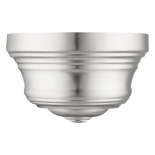 1 Light Brushed Nickel ADA Sconce with Gold Finish Inside Wall Sconce Livex