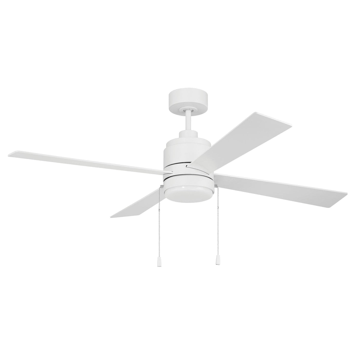 52" McCoy 4-Blade w/ Pull Chain in White w/ White Blades Ceiling Fan CRAFTMADE