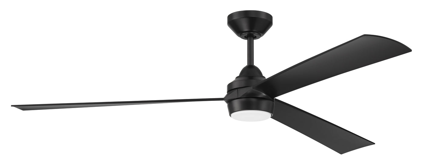 60" Sterling in Flat Black  w/ Flat black Blades Ceiling Fan CRAFTMADE