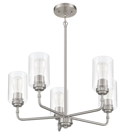 Stowe 5 Light Chandelier in Brushed Polished Nickel Chandelier Craftmade