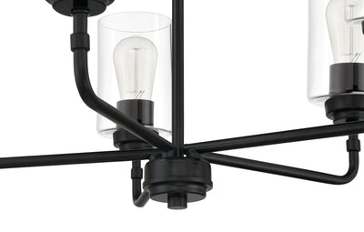 Stowe 5 Light Chandelier in Flat Black Chandelier Craftmade