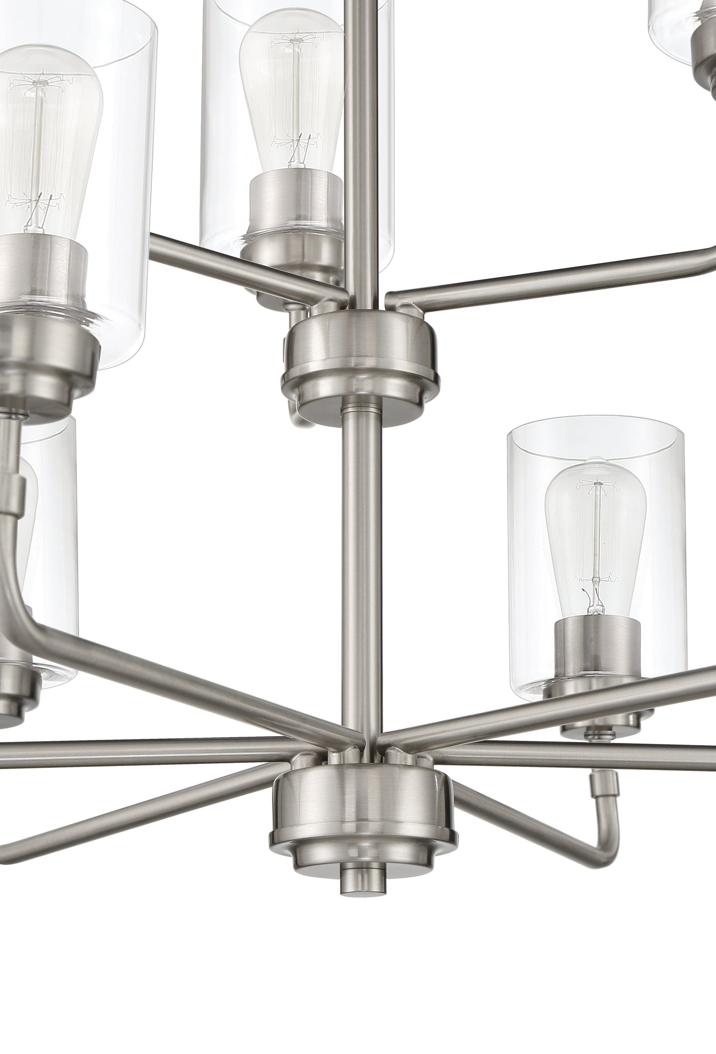 Stowe 9 Light Chandelier in Brushed Polished Nickel Chandelier Craftmade