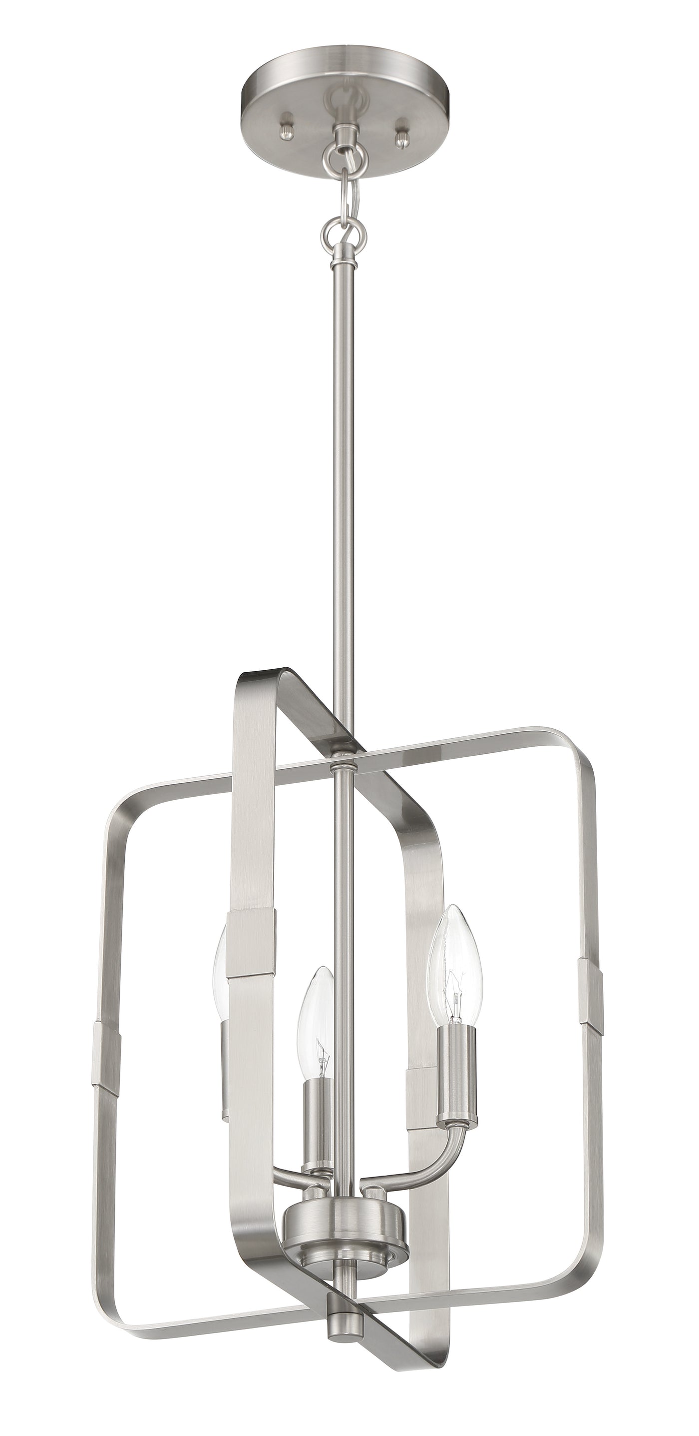 Stowe 3 Light Foyer in Brushed Polished Nickel Pendant Craftmade