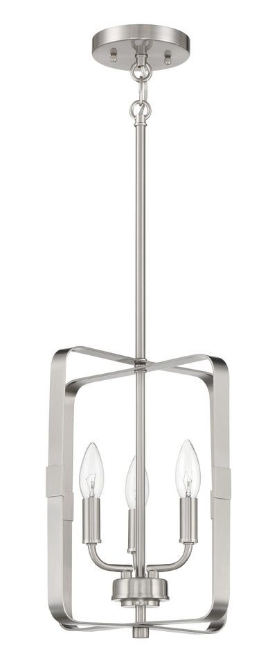 Stowe 3 Light Foyer in Brushed Polished Nickel Pendant Craftmade