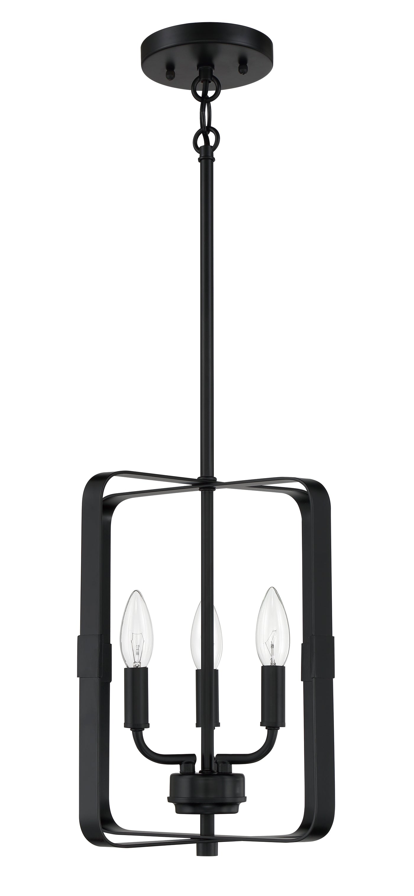 Stowe 3 Light Foyer in Flat Black Pendant Craftmade