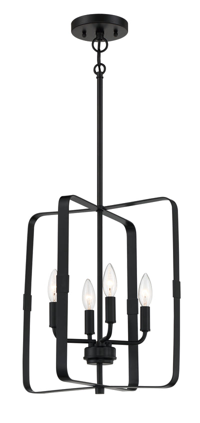 Stowe 4 Light Foyer in Flat Black Pendant Craftmade