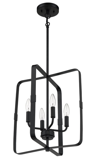 Stowe 4 Light Foyer in Flat Black Pendant Craftmade