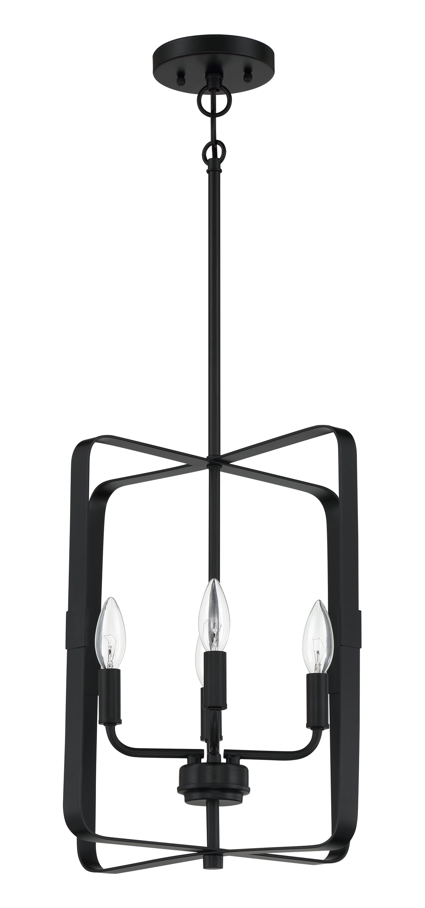 Stowe 4 Light Foyer in Flat Black Pendant Craftmade