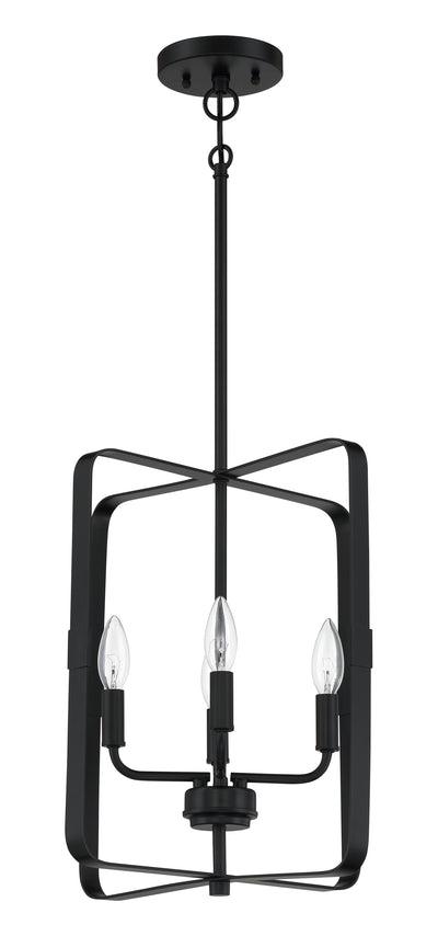 Stowe 4 Light Foyer in Flat Black Pendant Craftmade