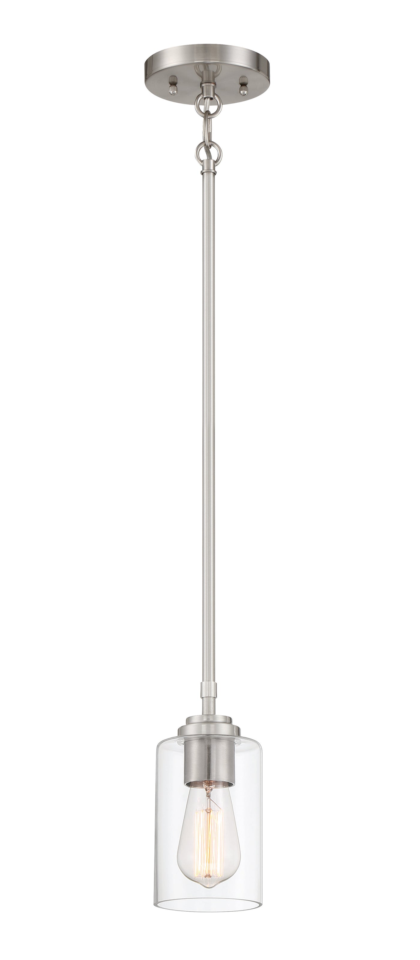 Stowe 1 Light Mini Pendant in Brushed Polished Nickel Pendant Craftmade