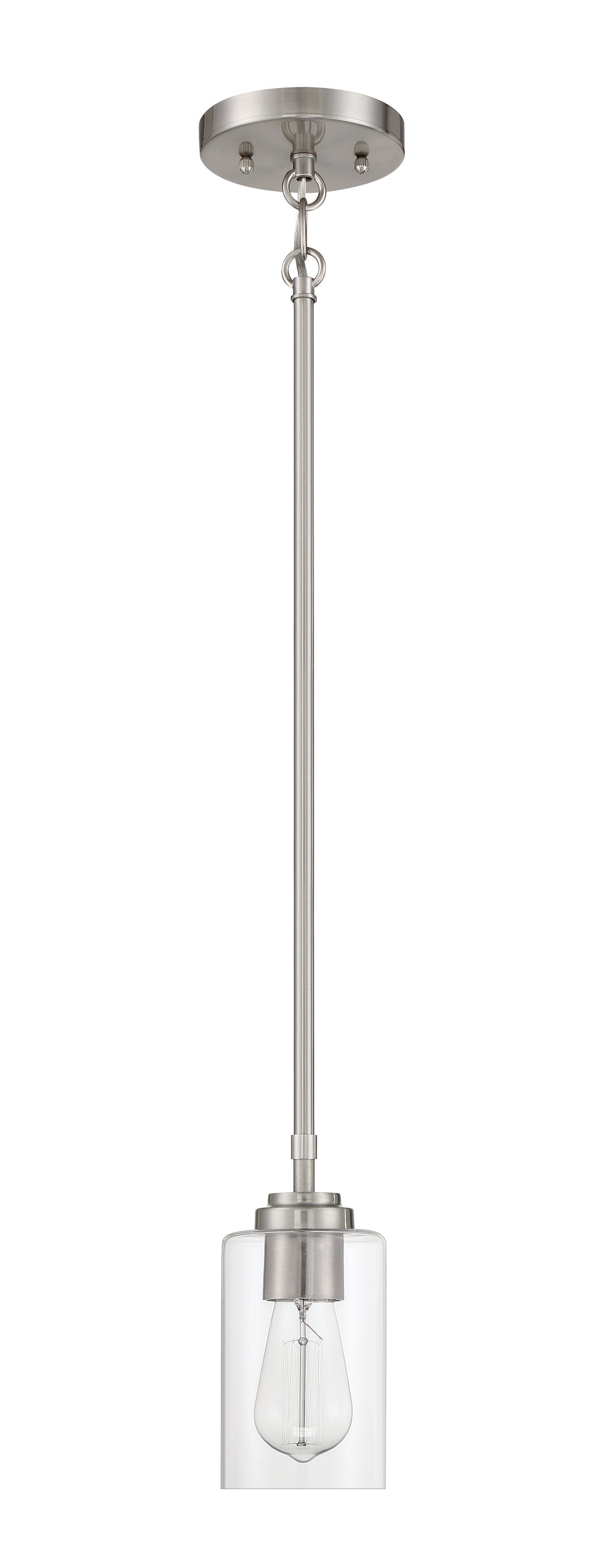 Stowe 1 Light Mini Pendant in Brushed Polished Nickel Pendant Craftmade