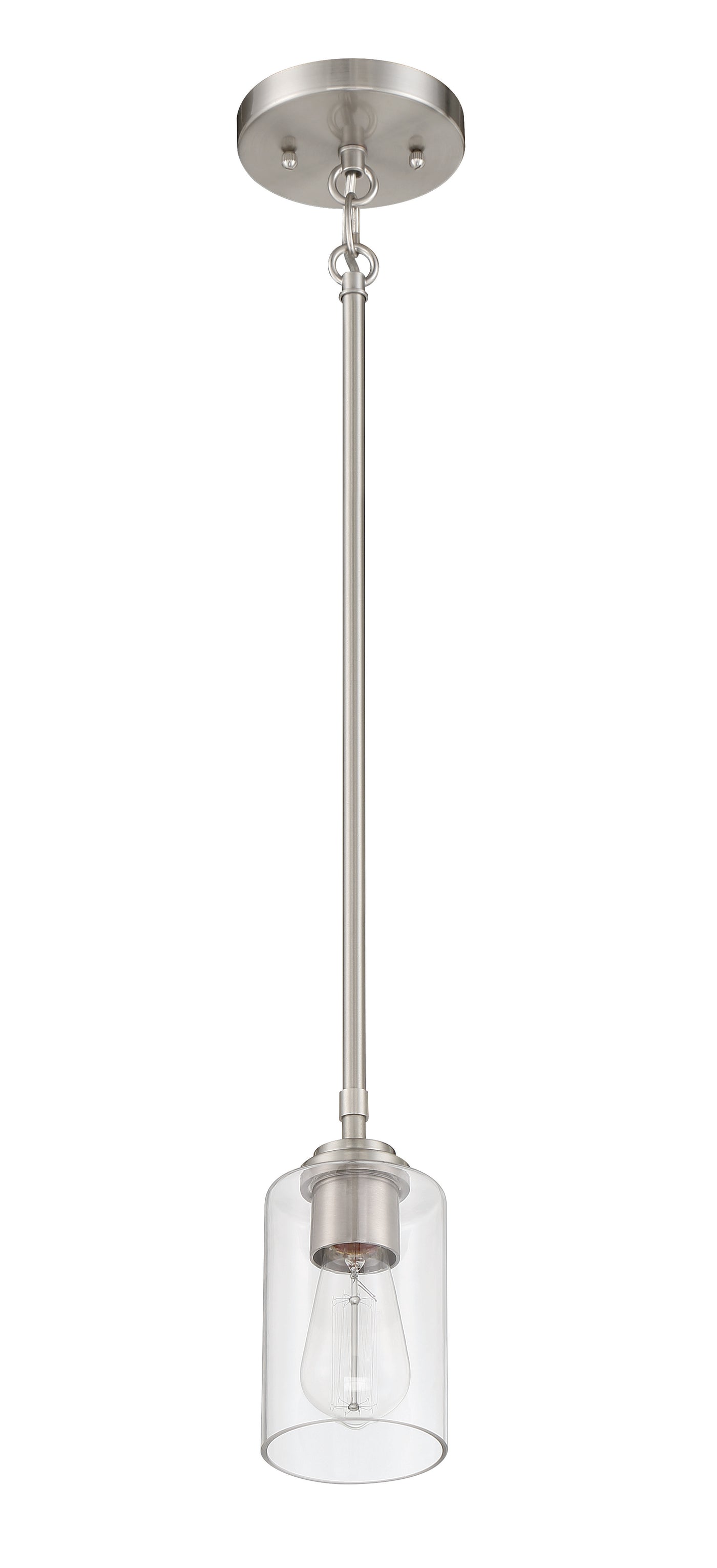 Stowe 1 Light Mini Pendant in Brushed Polished Nickel Pendant Craftmade