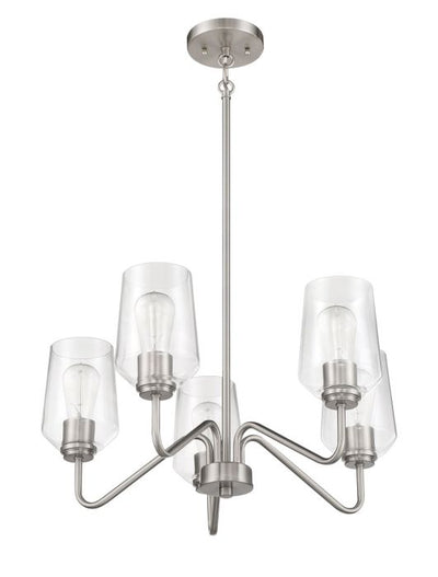 Shayna 5 Light Chandelier in Brushed Polished Nickel Chandelier Craftmade