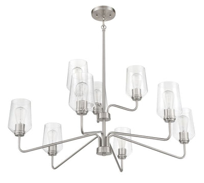 Shayna 9 Light Chandelier in Brushed Polished Nickel Chandelier Craftmade