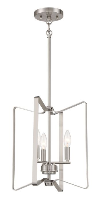 Shayna 3 Light Foyer in Brushed Polished Nickel Pendant Craftmade