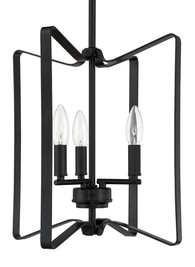 Shayna 3 Light Foyer in Flat Black