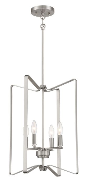 Shayna 4 Light Foyer in Brushed Polished Nickel Pendant Craftmade