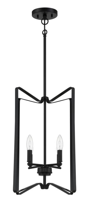 Shayna 4 Light Foyer in Flat Black Pendant Craftmade