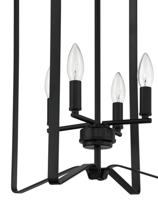 Shayna 4 Light Foyer in Flat Black Pendant Craftmade