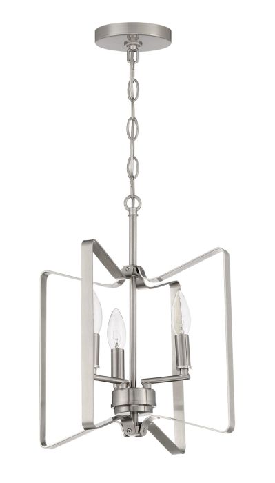 Shayna 3 Light Convertible Semi Flush in Brushed Polished Nickel Semi Flush Craftmade