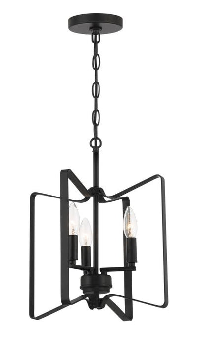 Shayna 3 Light Convertible Semi Flush in Flat Black Semi Flush Craftmade