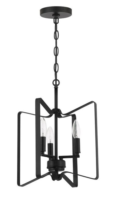 Shayna 3 Light Convertible Semi Flush in Flat Black Semi Flush Craftmade