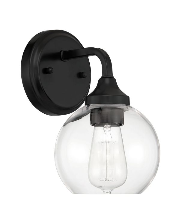 Glenda 1 Light Wall Sconce in Flat Black Wall Sconce Craftmade