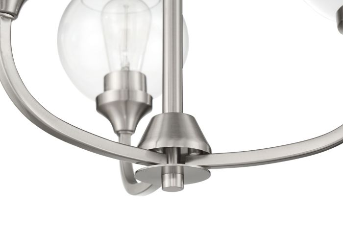 Glenda 3 Light Chandelier in Brushed Polished Nickel Chandelier Craftmade